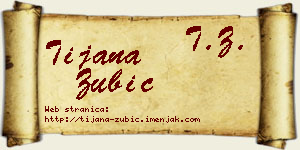 Tijana Zubić vizit kartica